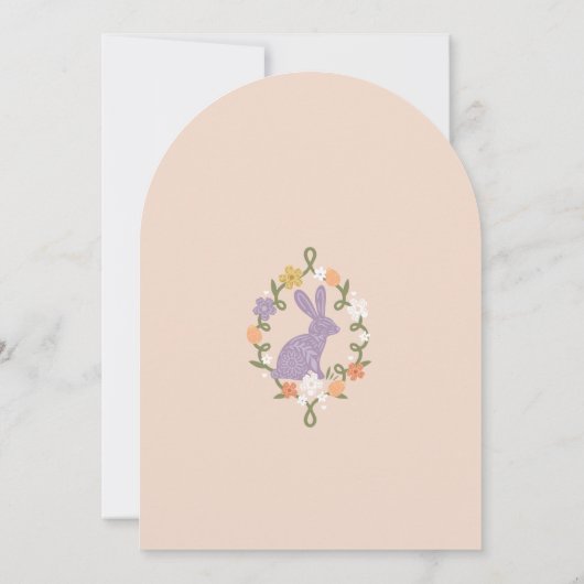 Floral Easter Bunny Somebunny is jarig Kaart (Achterkant)