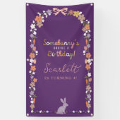 Floral Easter Bunny Somebunny is jarig Spandoek (Verticaal)