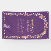 Floral Easter Bunny Somebunny is jarig Spandoek (Horizontaal)