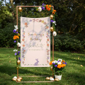 Floral Easter Bunny Somebunny is jarig Spandoek