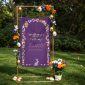 Floral Easter Bunny Somebunny is jarig Spandoek