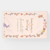 Floral Easter Bunny Somebunny is jarig Spandoek (Horizontaal)