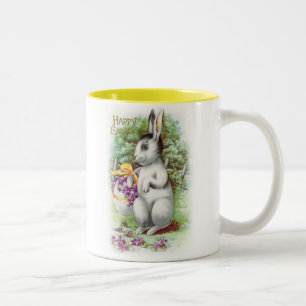 Floral Easter Bunny Tweekleurige Koffiemok