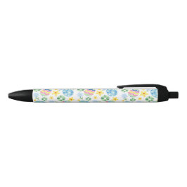 Floral Easter Egg Blauwe Inkt Pen