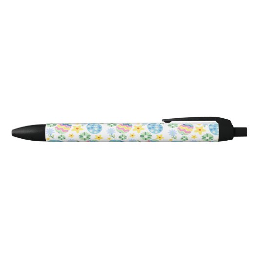 Floral Easter Egg Blauwe Inkt Pen (Bovenkant)