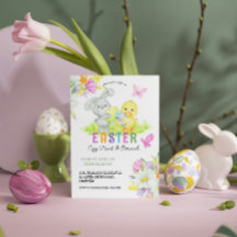 Floral Easter Egg Hunt & Brunch Schattige Bunny