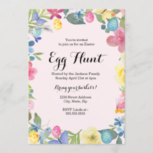 Floral Easter Egg Hunt Kaart