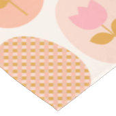 Floral Easter Egg Pattern in Boho Pink Yellow Gold Tafelkleed (Gekanteld)