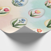  Floral Easter Egg Pattern Wrapping Paper Cadeaupapier (Hoek)