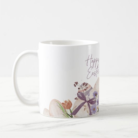 Floral Easter Eggs Happy Easter Mug Koffiemok (Links)