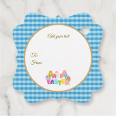 Floral Easter Eggs & Spring Roses Personalized Bedankjes Labels (Achterkant)
