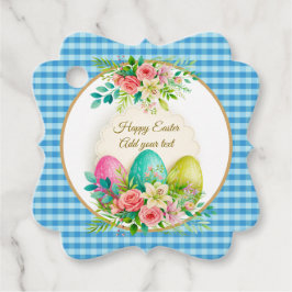 Floral Easter Eggs & Spring Roses Personalized Bedankjes Labels