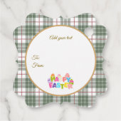 Floral Easter Eggs & Spring Roses Personalized Bedankjes Labels (Achterkant)