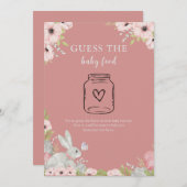 Floral Easter Guess de Baby Food Game Kaart (Voorkant / Achterkant)