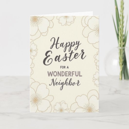 Floral Easter Neighbor Card Kaart (Voorkant)