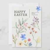 Floral Easter Party Invitation Kaart (Voorkant)
