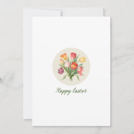 Floral Easter Party Invitation Kaart