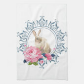 Floral Easter Rabbit Theedoek (Verticaal)