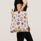 Floral Easter Spring Pattern | Canvas tas (Dichtbij)
