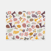 Floral Easter Spring Pattern | Fleece Blanket (Voorkant (Horizontaal))