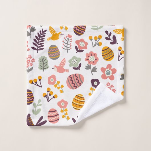 Floral Easter Spring Pattern | Handdoekset Bad Handdoek (Wasdoekje)