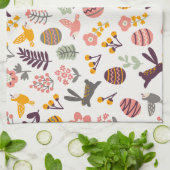 Floral Easter Spring Pattern | Keukenhanddoek (Gevouwen)