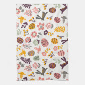 Floral Easter Spring Pattern | Keukenhanddoek (Verticaal)