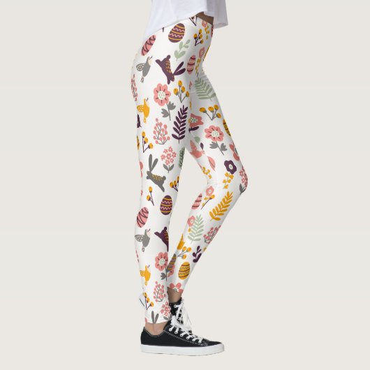 Floral Easter Spring Pattern | Leggings (Rechts)
