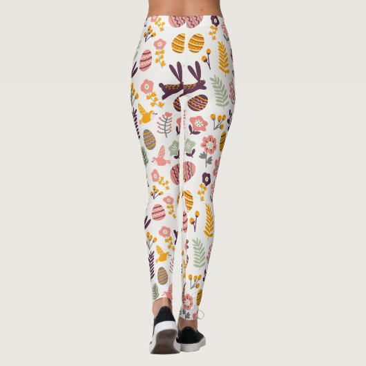 Floral Easter Spring Pattern | Leggings (Achterkant)