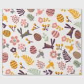 Floral Easter Spring Pattern | Papier voor onmidde (Vlak)