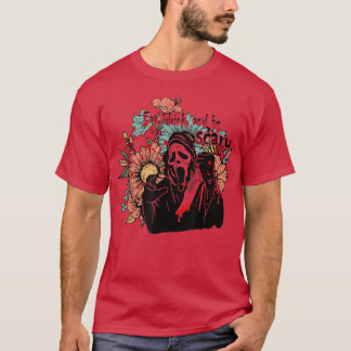 Floral Eat Drink en zijn eng ghost Hall T-shirt
