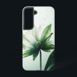 Floral Echoes Samsung Galaxy Hoesje<br><div class="desc">Echoes van bloemen vervagen in golven over een witte achtergrond.</div>