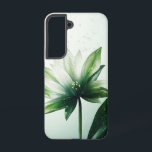 Floral Echoes Samsung Galaxy Hoesje<br><div class="desc">Echoes van bloemen vervagen in golven over een witte achtergrond.</div>
