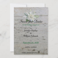 Floral Edelweiss alpine flower Barn wood Wedding