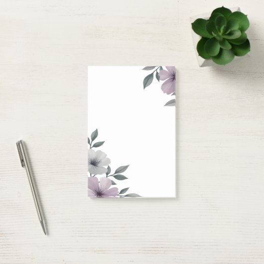 Floral Edge Large Post It Notes (Kantoor)