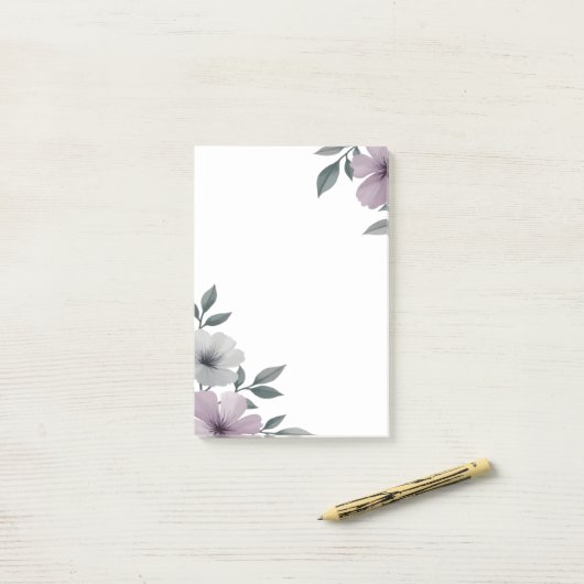 Floral Edge Large Post It Notes (Op bureau)