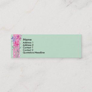  Floral Edge-profielkaarten Mini Visitekaartje