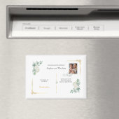 Floral editable Save the Date magnet (Insitu (Vaatwasser))