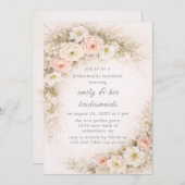 Floral Editorial Bouquet Bridesmaids Luncheon Kaart (Voorkant / Achterkant)