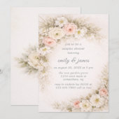 Floral Editorial Bouquet Couples Shower Kaart (Voorkant / Achterkant)