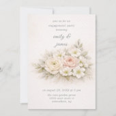 Floral Editorial Bouquet Engagement Party Kaart (Voorkant)