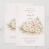 Floral Editorial Bouquet Engagement Party Kaart (Voorkant / Achterkant)