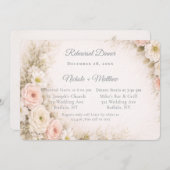 Floral Editorial Bouquet Rehearsal Dinner Kaart (Voorkant / Achterkant)