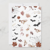 Floral Een beetje Boo Baby shower Kaart (Achterkant)