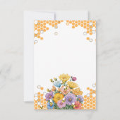 Floral Een Sweet Honey Bee Baby shower Bedankkaart (Achterkant)