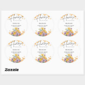 Floral Een Sweet Honey Bee Baby shower Ronde Sticker (Vel)
