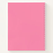 Floral Eenhoorn Schattige Meisje Custom Naam Kinde Notitieboek (Achterkant)