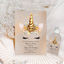 Floral Eenhoorn verjaardagsfeestje