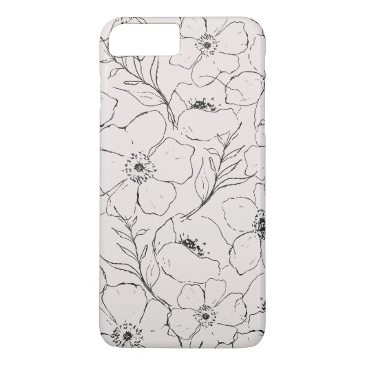 Floral eenvoud - Neutraal Case-Mate iPhone Case (Achterkant)
