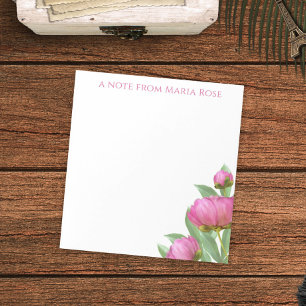 Floral - Eenvoudige roze pinda's elegante laptop Notitieblok